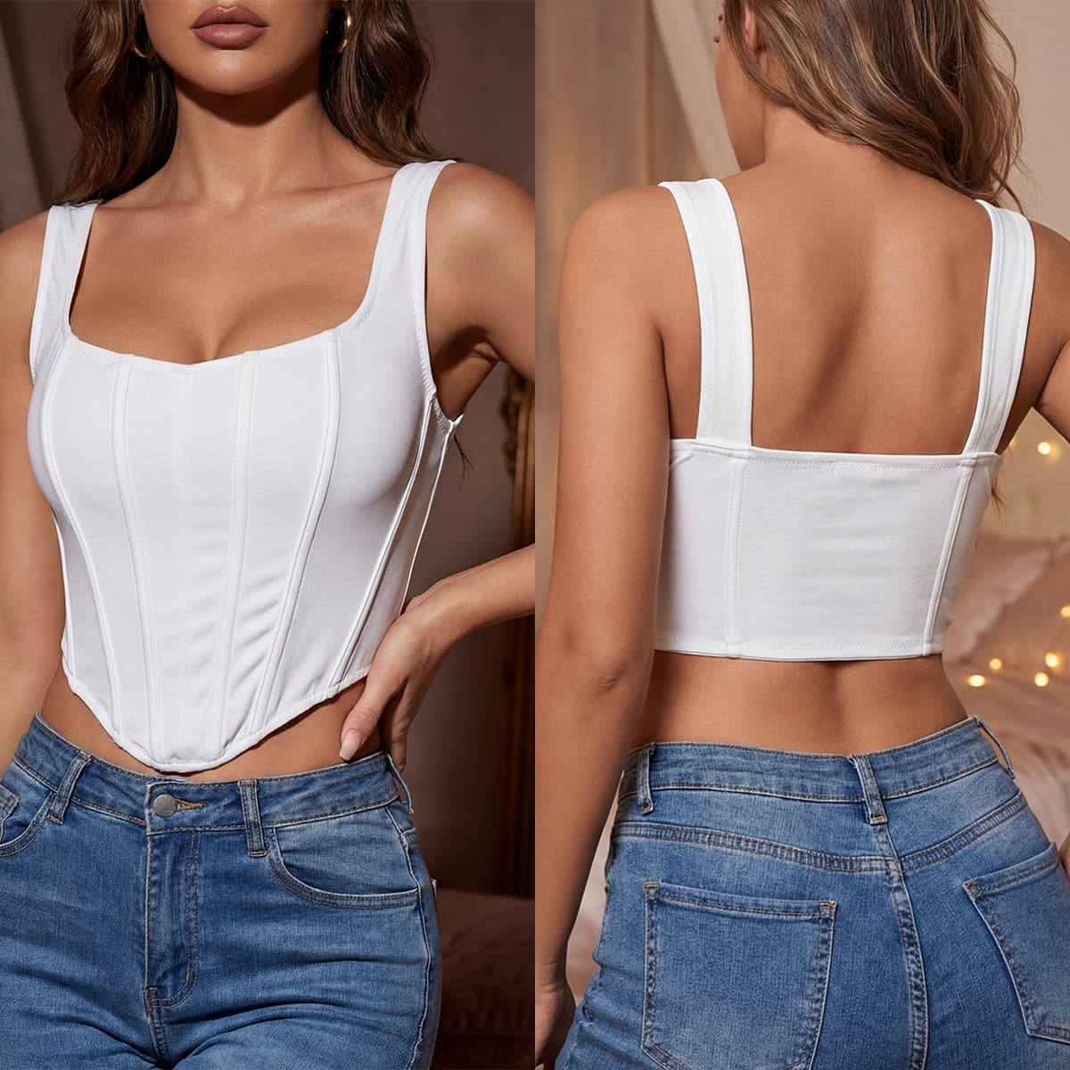 Womens Slimming Strapless Tank Top
