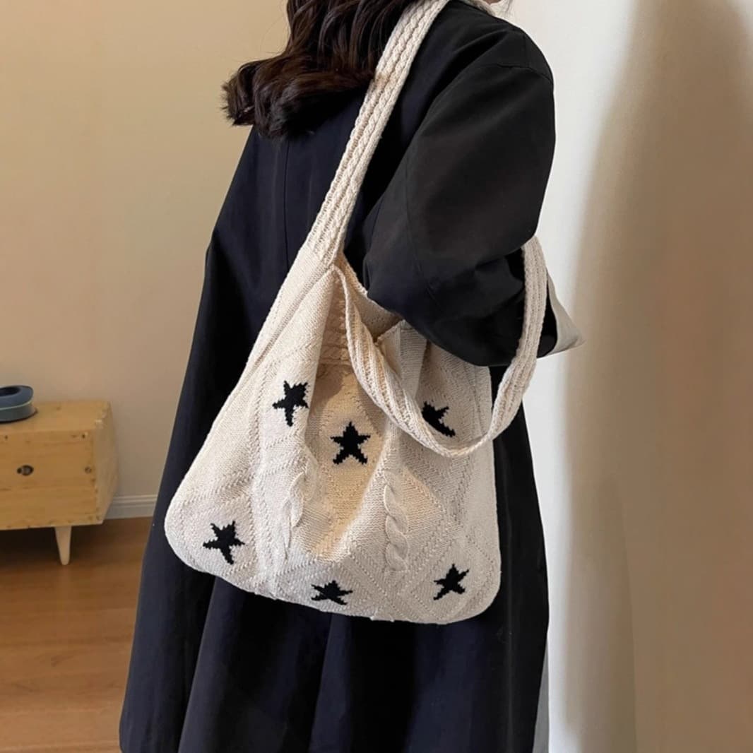 Knitted Versatile Single-shoulder Bag For Women