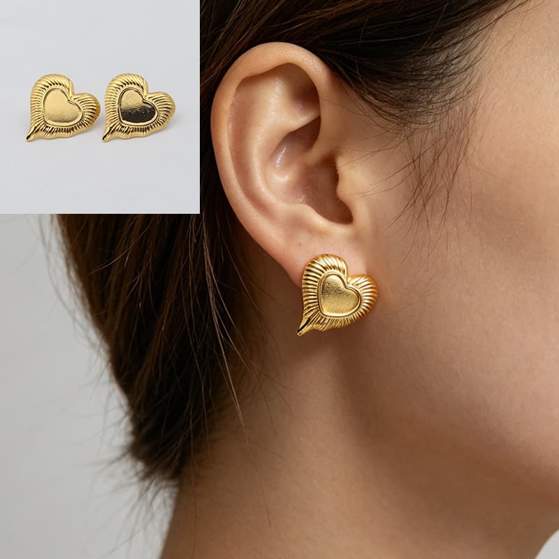 Versatile Light-luxury Fashion Stud Stainless Steel Geometric Irregular Earrings