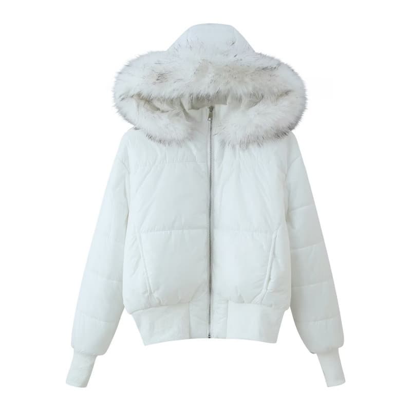 Women's Detachable Fur-collar Cotton Jacket