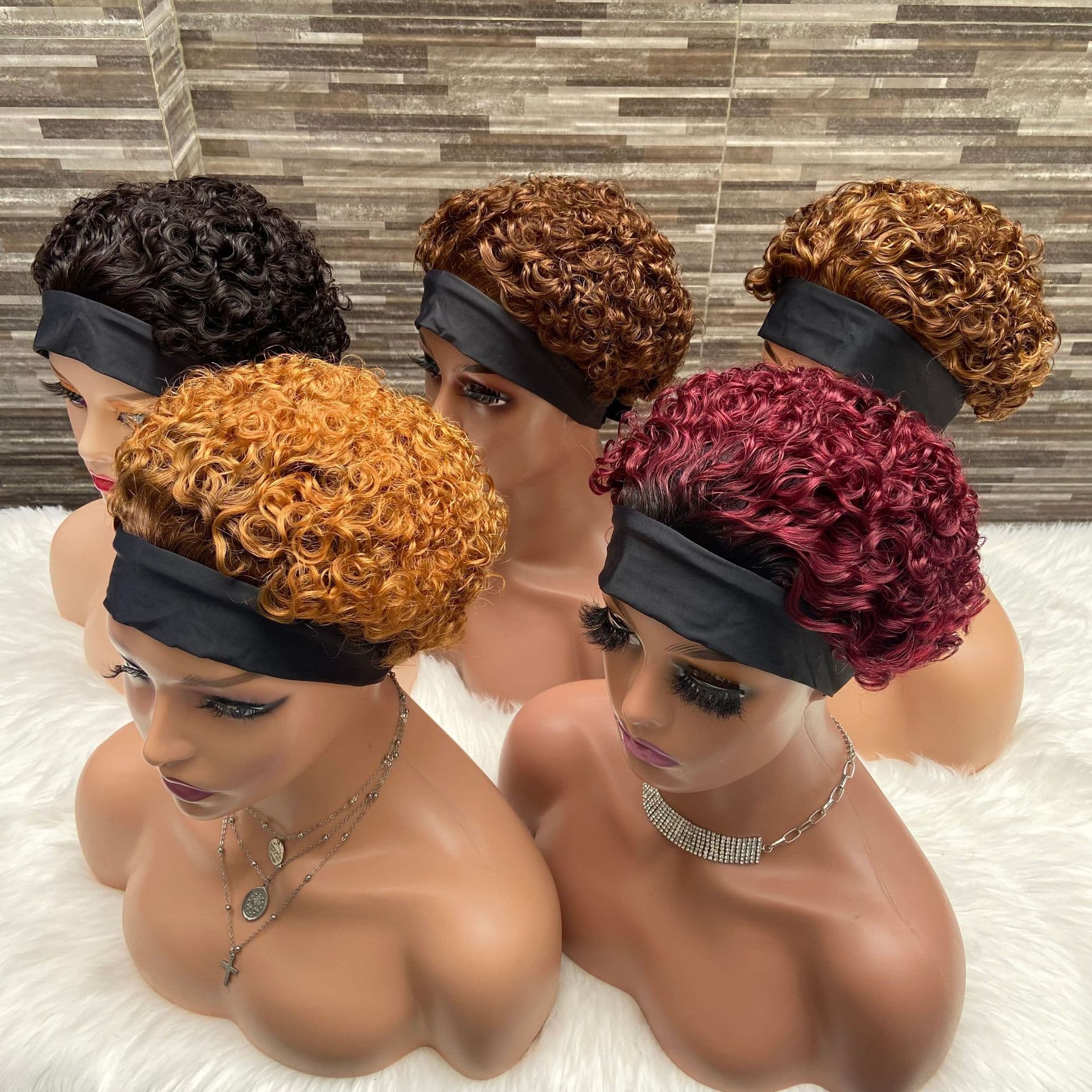Colorful Real Human Hair Ice Silk Hair Band Elf