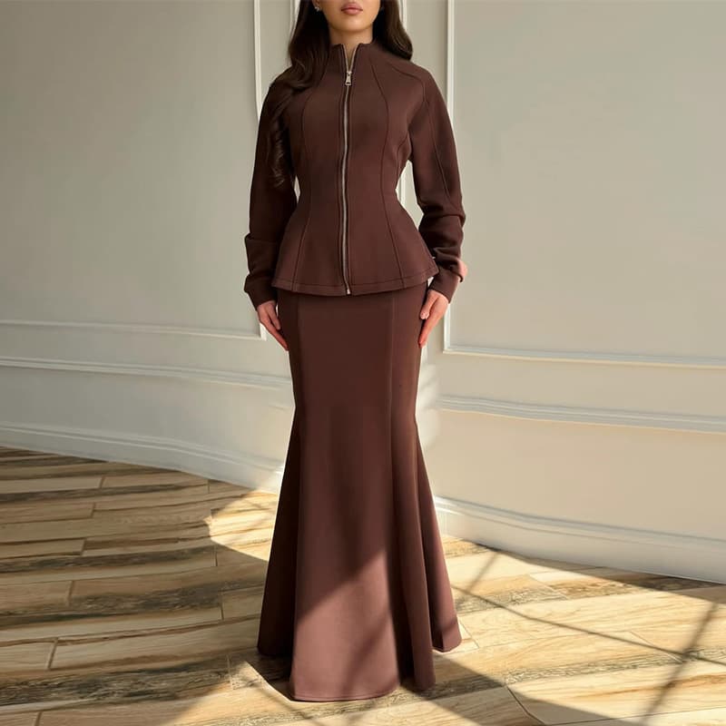 Women's Minimalist Sheath Dress Set