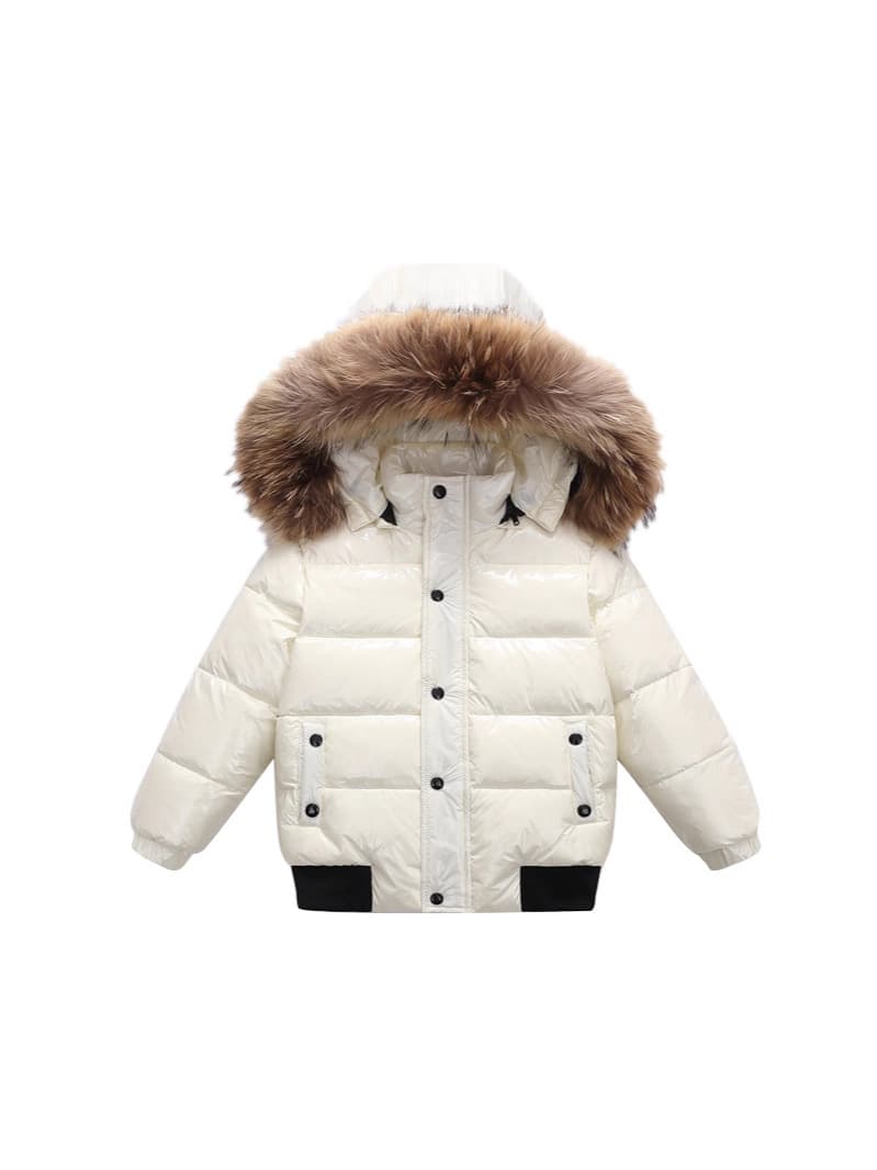 New Childrens Down Jacket With A Large Fur Collar Extra-thick Designwarm Winter Coat For Little Boys