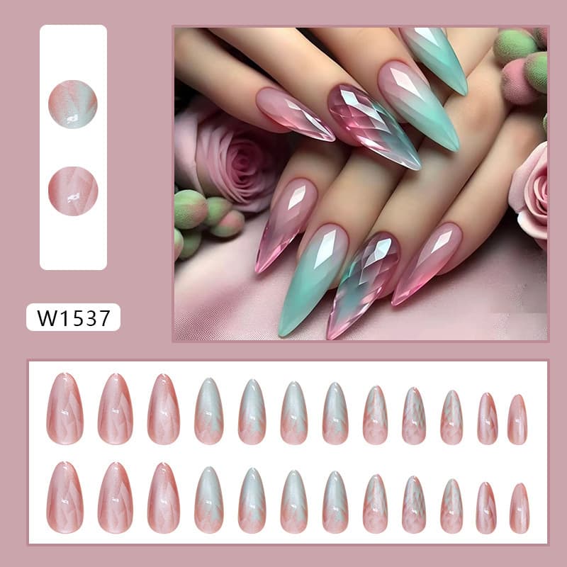 High-end High-gloss Colored Nail Tips For A Luxurious Look