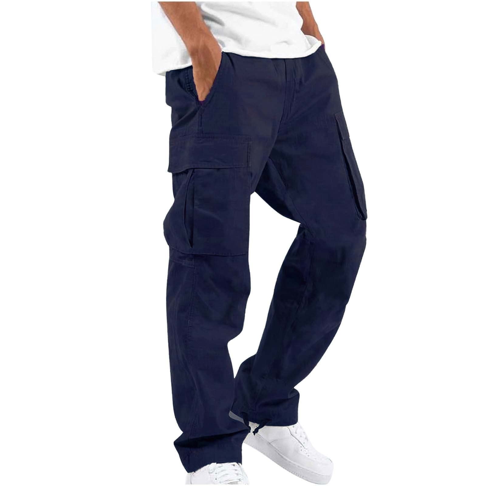 Mens Outdoor-style Versatile Quick-dry Straight-leg Cargo Pants With Pockets