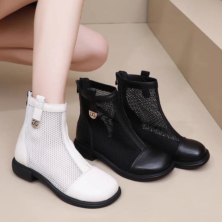 Womens Summer Thin Mesh Breathable Martin Boots