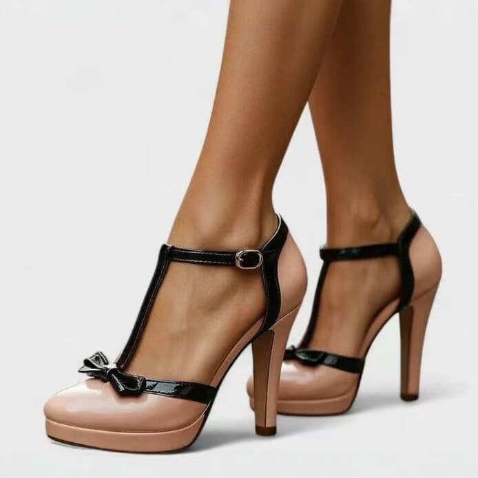 Womens Chunky-heeled Platform Extra-high Heels