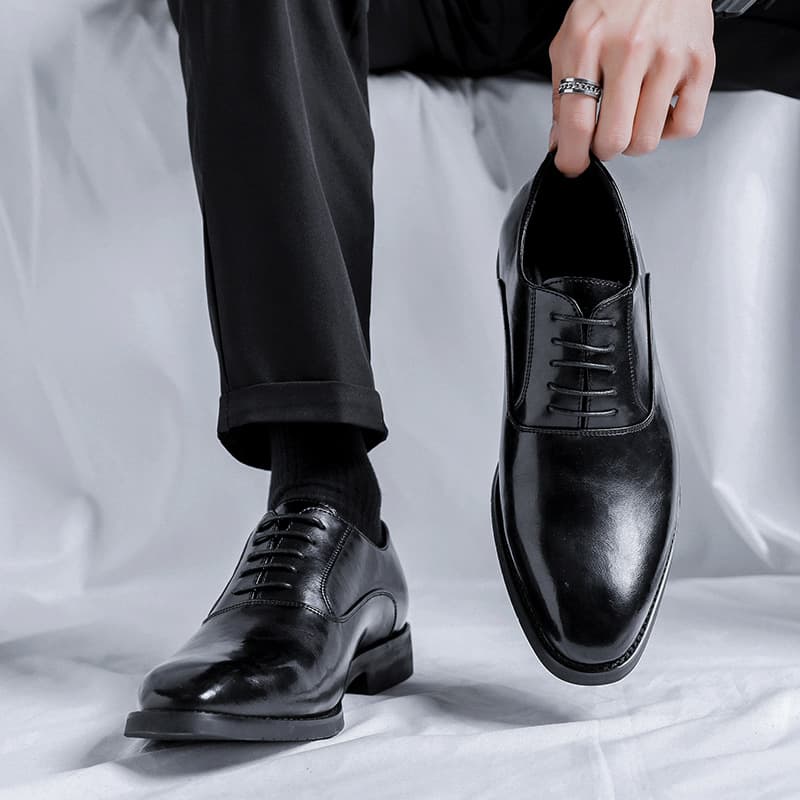 New Mens Pointed-toe, British-style, Minimalist Business Dress Shoes