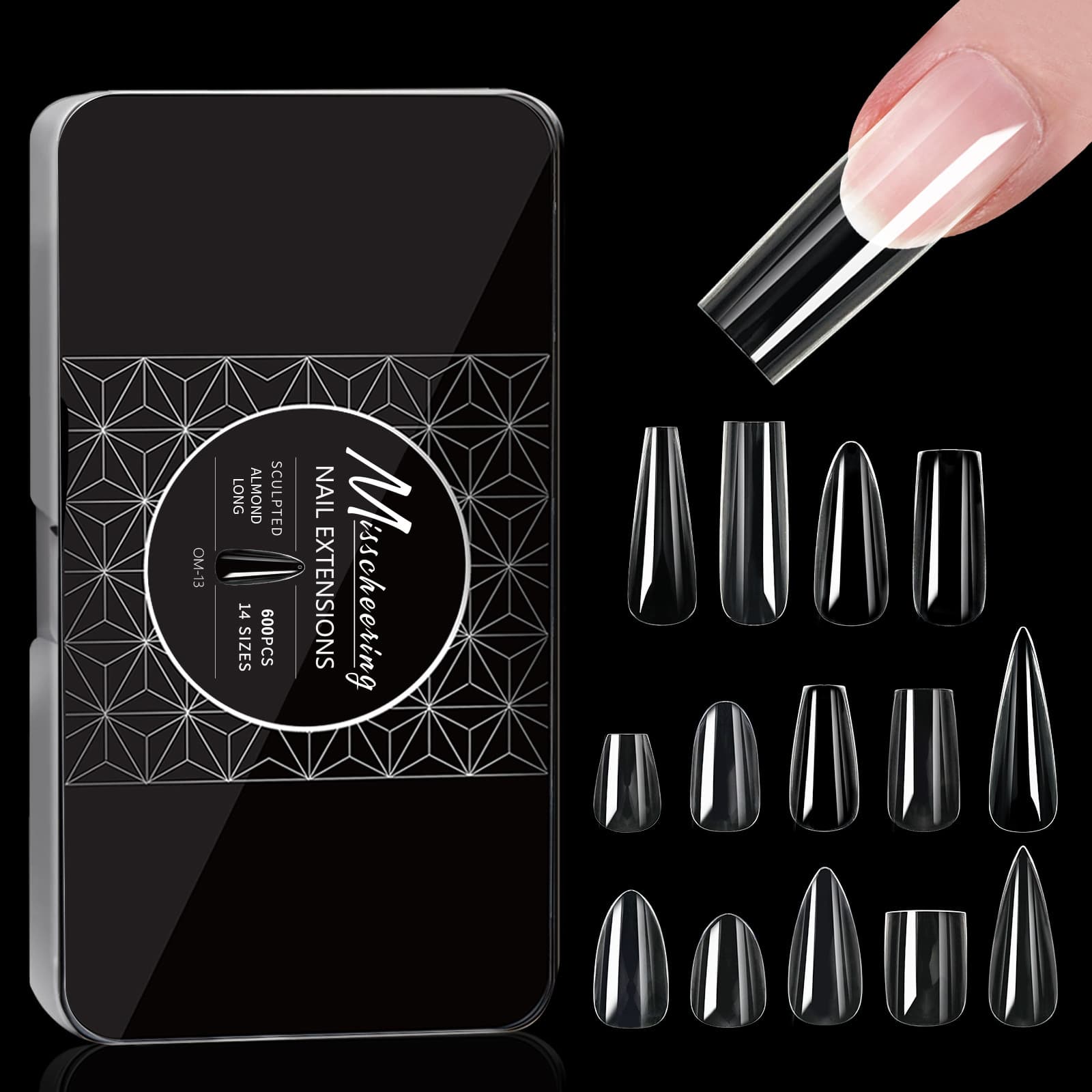 Nail Transparent Nail Tips Nail Shapes For Manicure Seamless False Nails Boxed Set