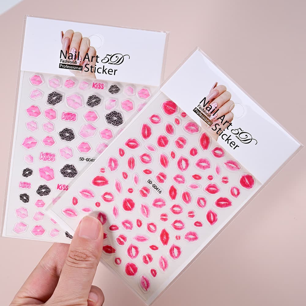 5D Embossed Nail Art Stickers