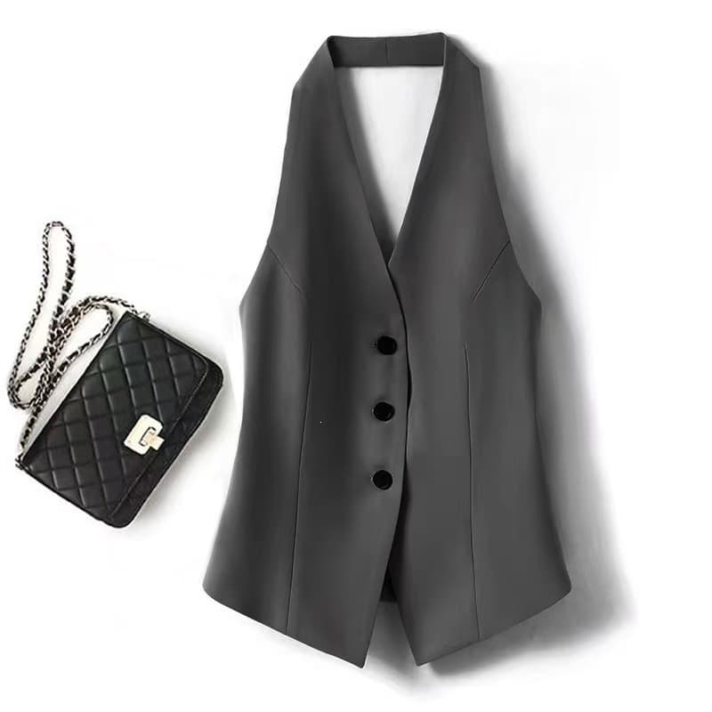 Women's Solid Color Hanging Neck Sleeveless Vest