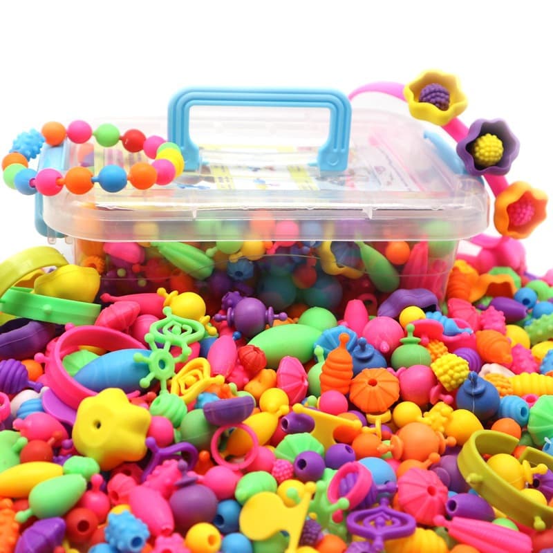 Versatile Cordless Beads Educational DIY Handmade Beading Toy For Children
