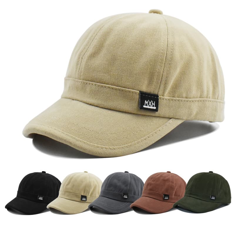 Men's Solid-color Side-label Outdoor Sunshade Baseball Cap