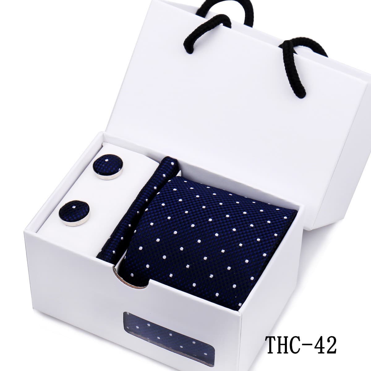 Mens Premium Tie Pocket Square And Cufflink Gift Set