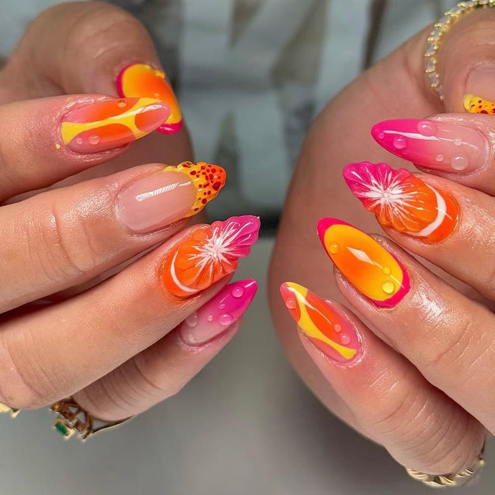 3D Resin coated Wearable Fake Fingernail Tips