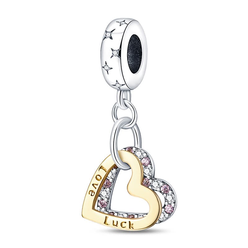 Amazon Bestseller Heart-Shaped Silver-Plated Beaded Bracelet Full Of Love