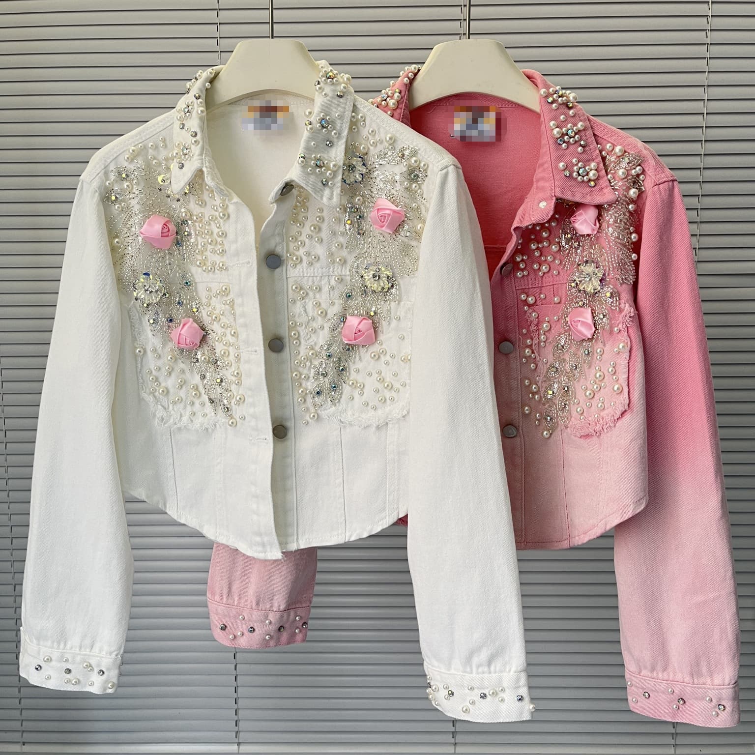 Womens Relaxed-fit Versatile Beaded And Sequined Long-sleeve Jacket