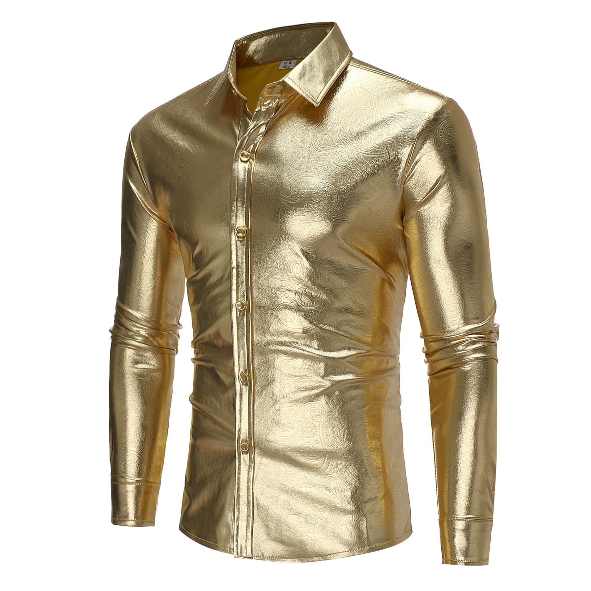 Solid-color Men's Casual Long-sleeve Shirt