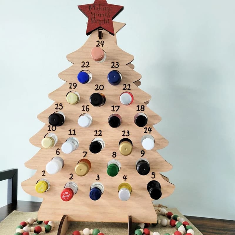 Minimalist Wooden Wine Bottle Rack Decoration