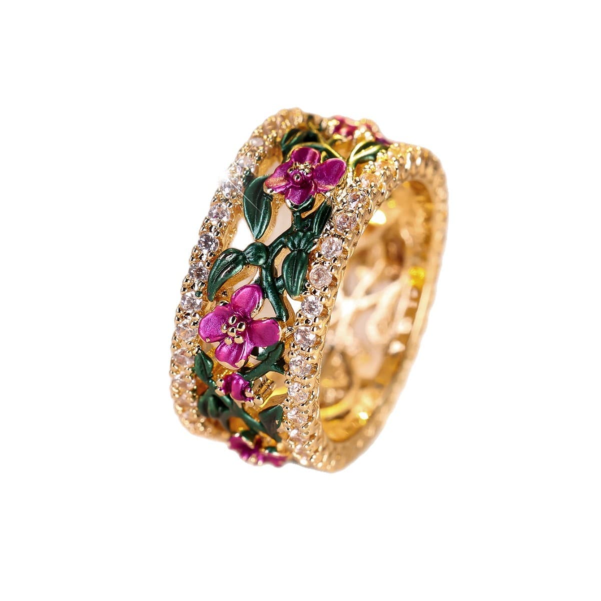 European And American Heavy-industry Oil-drip Flower Ring