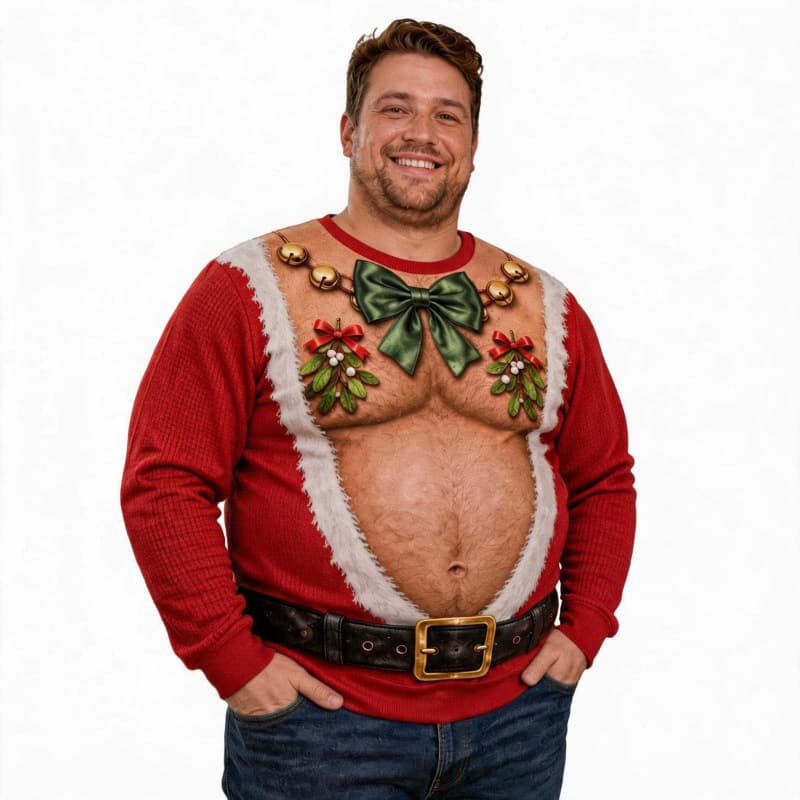 3D Digital Christmas Series Printed Crew-Neck Sweatshirt