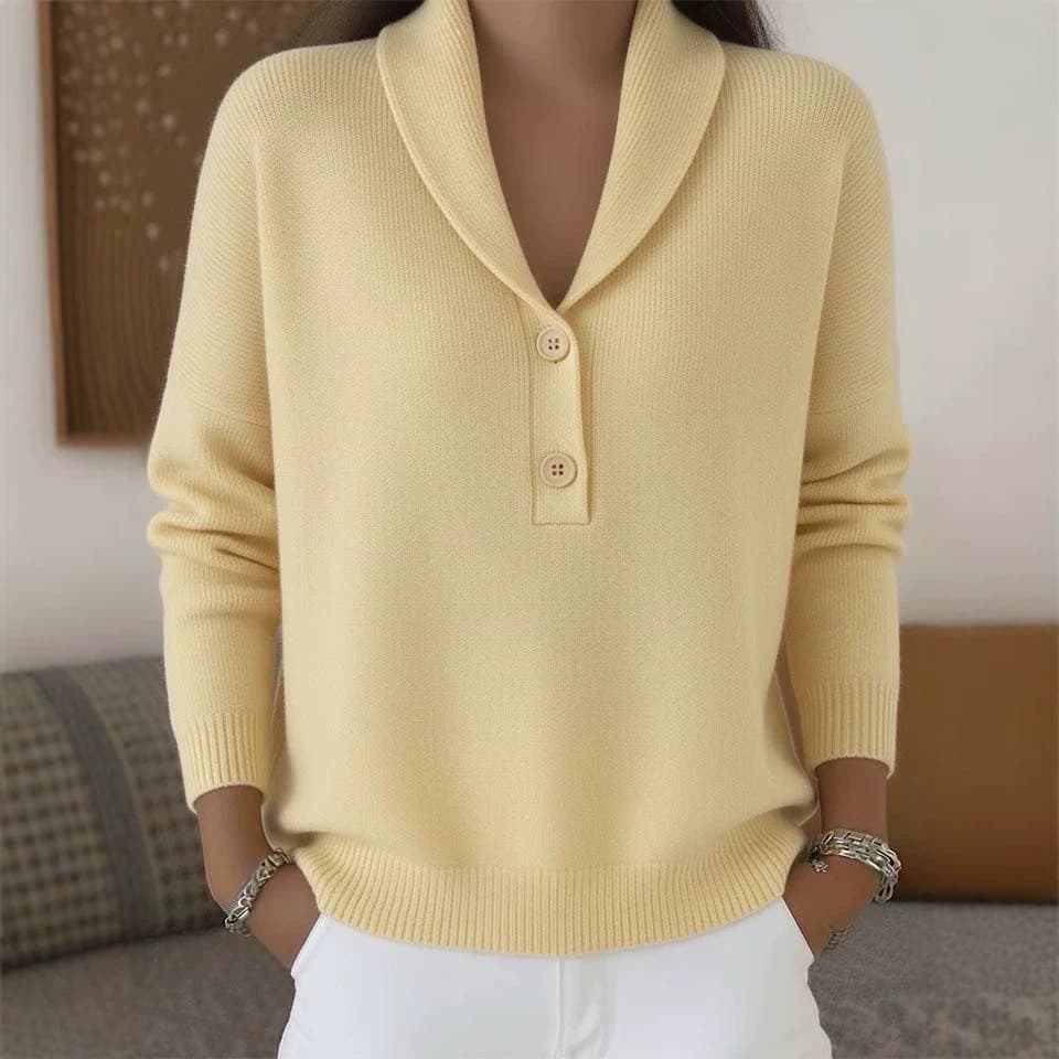 New Fallwinter Solid-color Polo-neck Casual Chic Womens Wear
