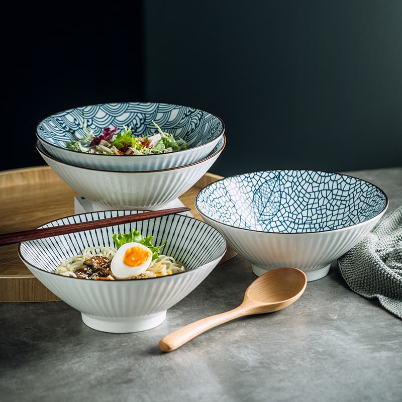 Japanese-style Household Ceramic Conical Bowl