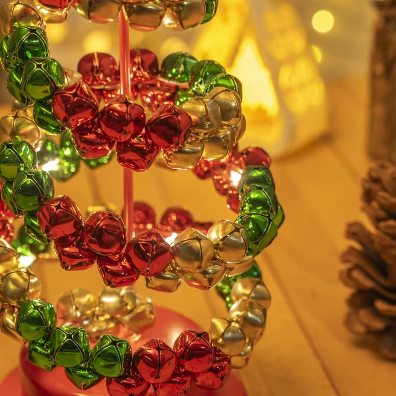 LED Wrought-iron Bell Christmas Tree Decorative Light