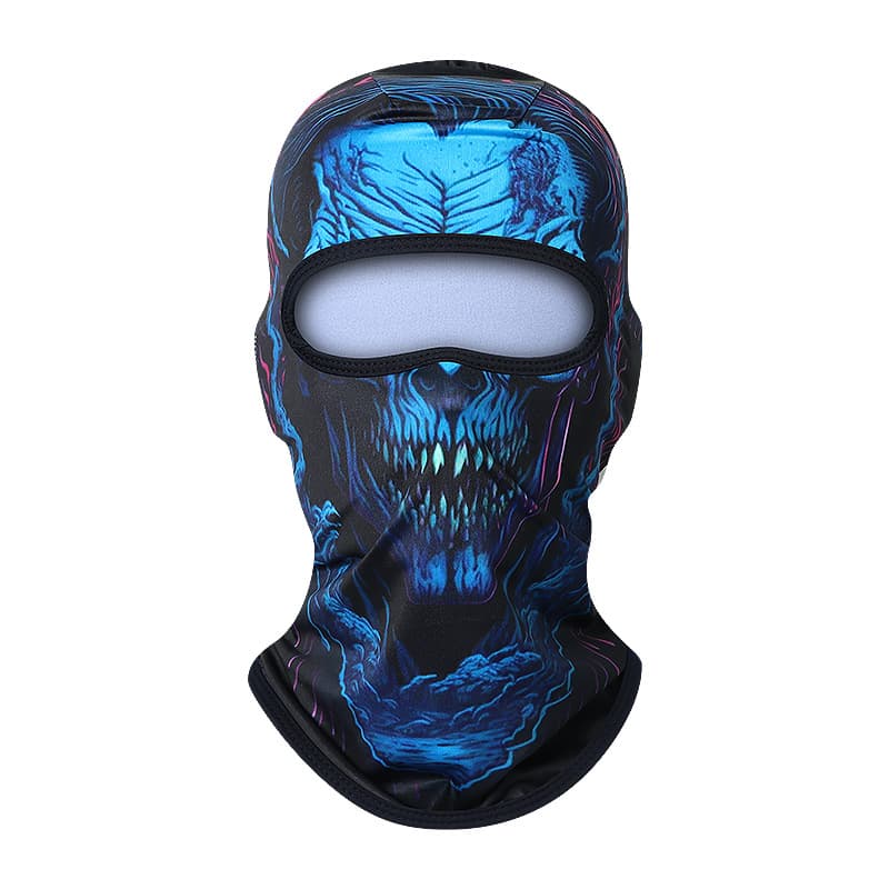 Printed Skull-Head Sun-Protection Breathable Cycling Face Mask