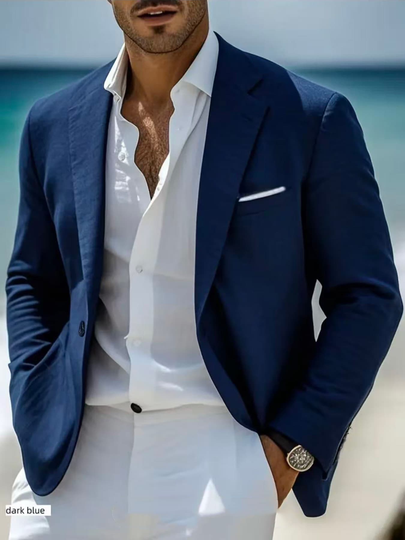 Men's Summer Thin Linen Casual Suit Jacket