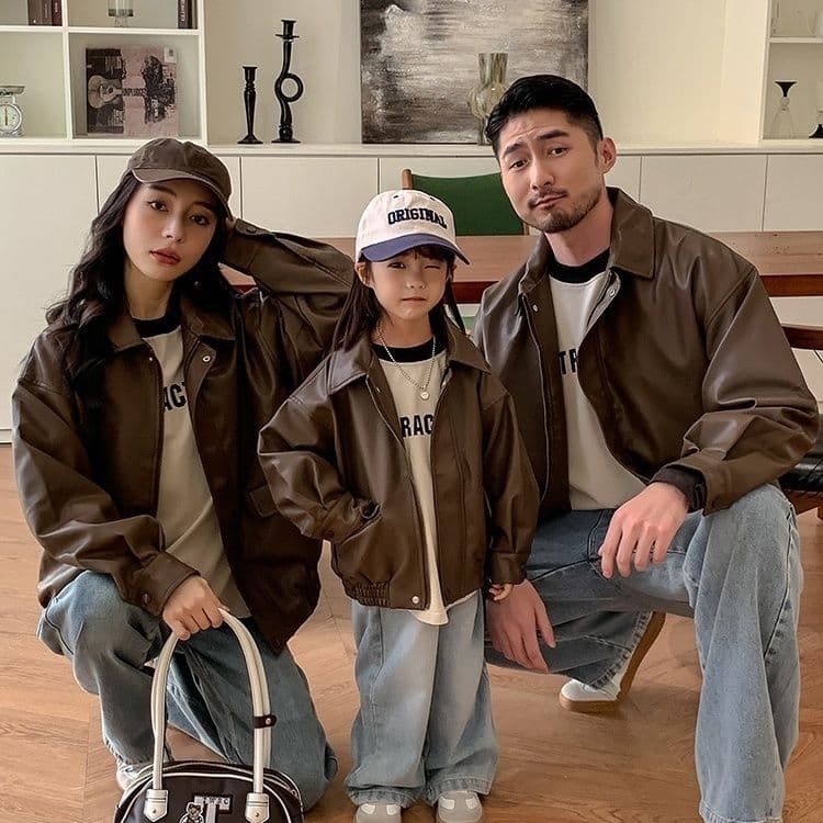 New Stylish Biker Jacket For Moms Daughters, And The Whole Family Of Three