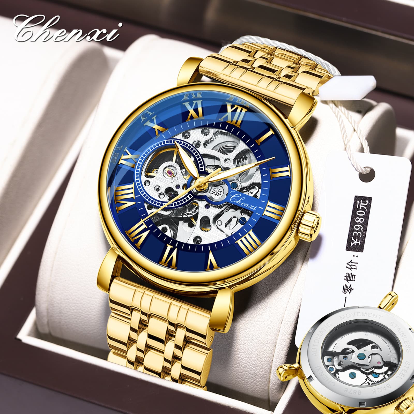 Hollow Waterproof Luminous Automatic Mechanical Watch
