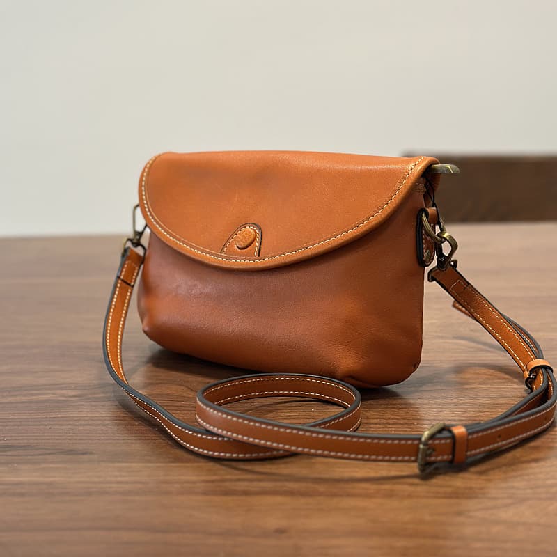 Genuine Leather Vintage Small Square Bag