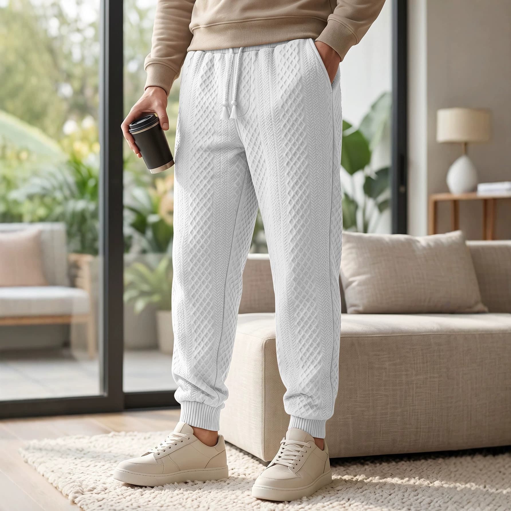 Men's Summer Jacquard Loose-fitting Jogger Pants