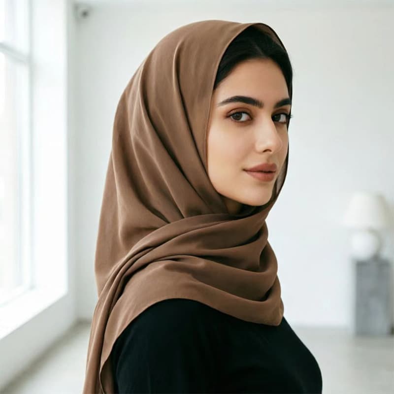 Pearl Chiffon Hooded Long Scarf Lightweight And Skin-friendly