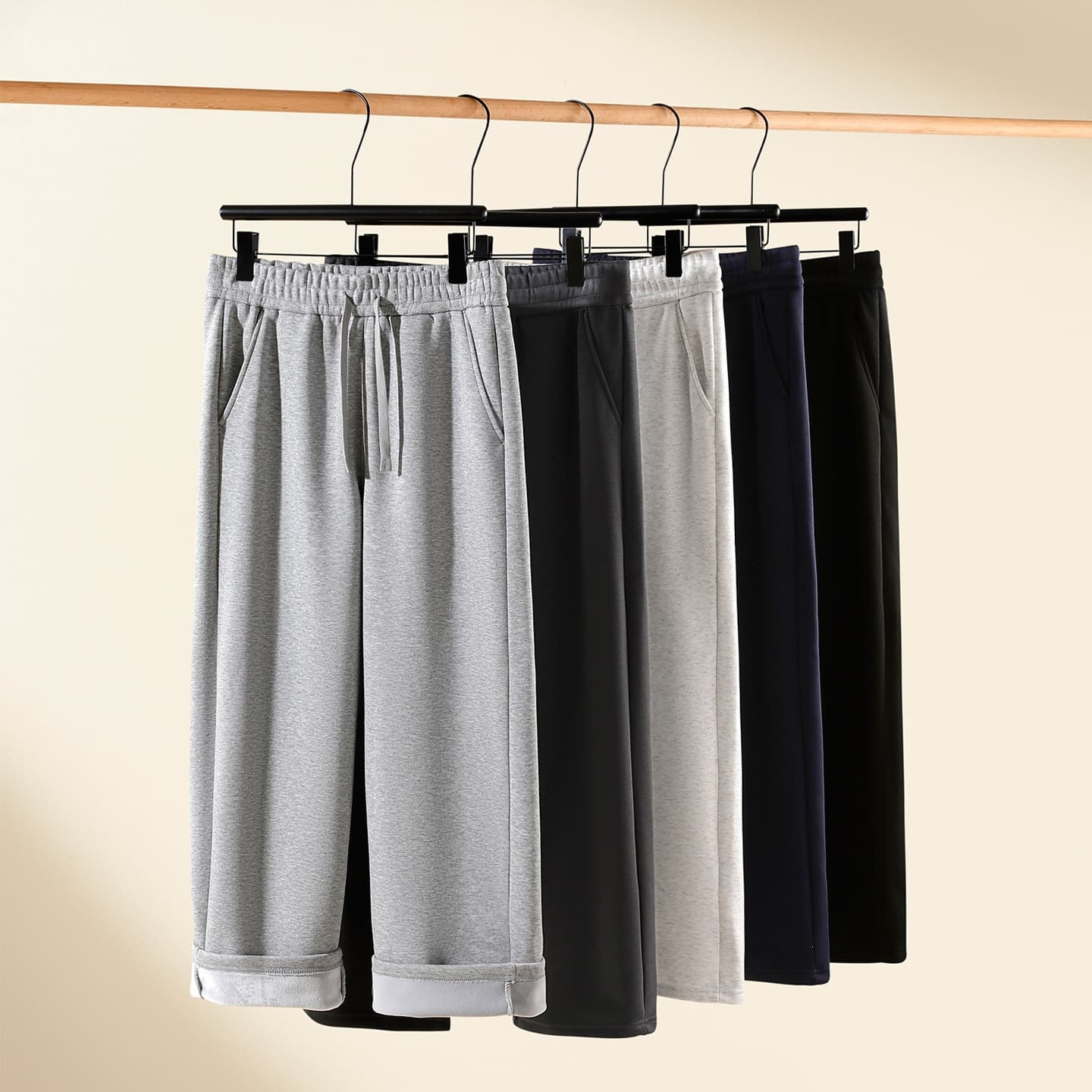 Mens New Winter Fleece-Lined Warm Casual Pants