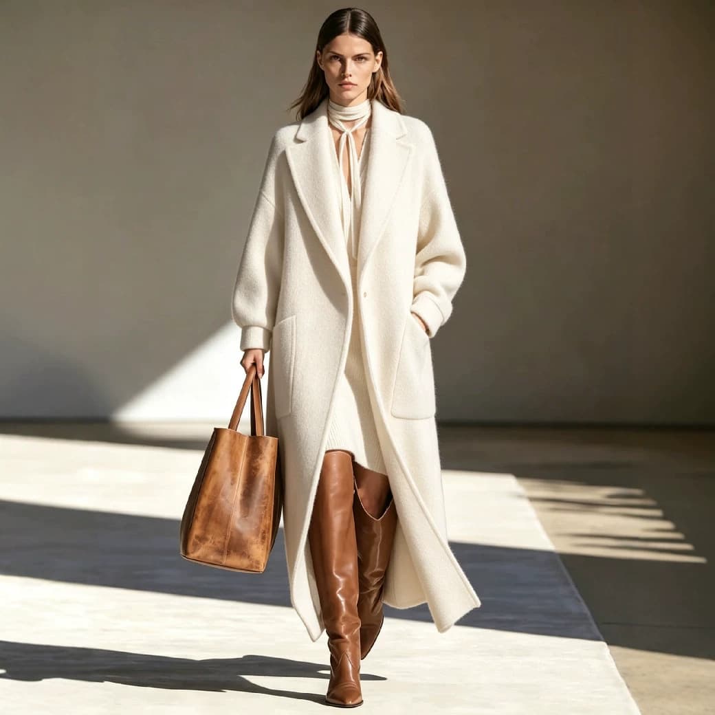 New Fallwinter Womens Long Lapel Coat