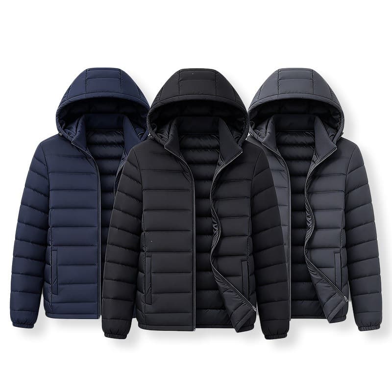 Men's Warm Lightweight Cotton-padded Hooded Jacket