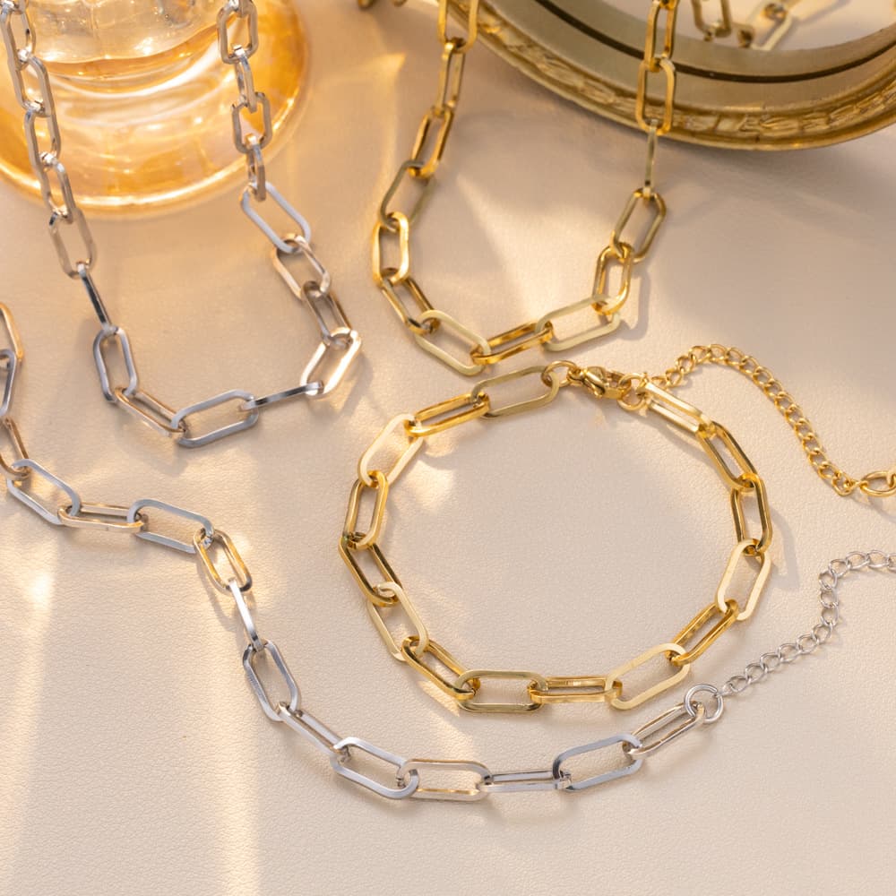 Hip-Hop Minimalist Titanium Steel Necklace For Women