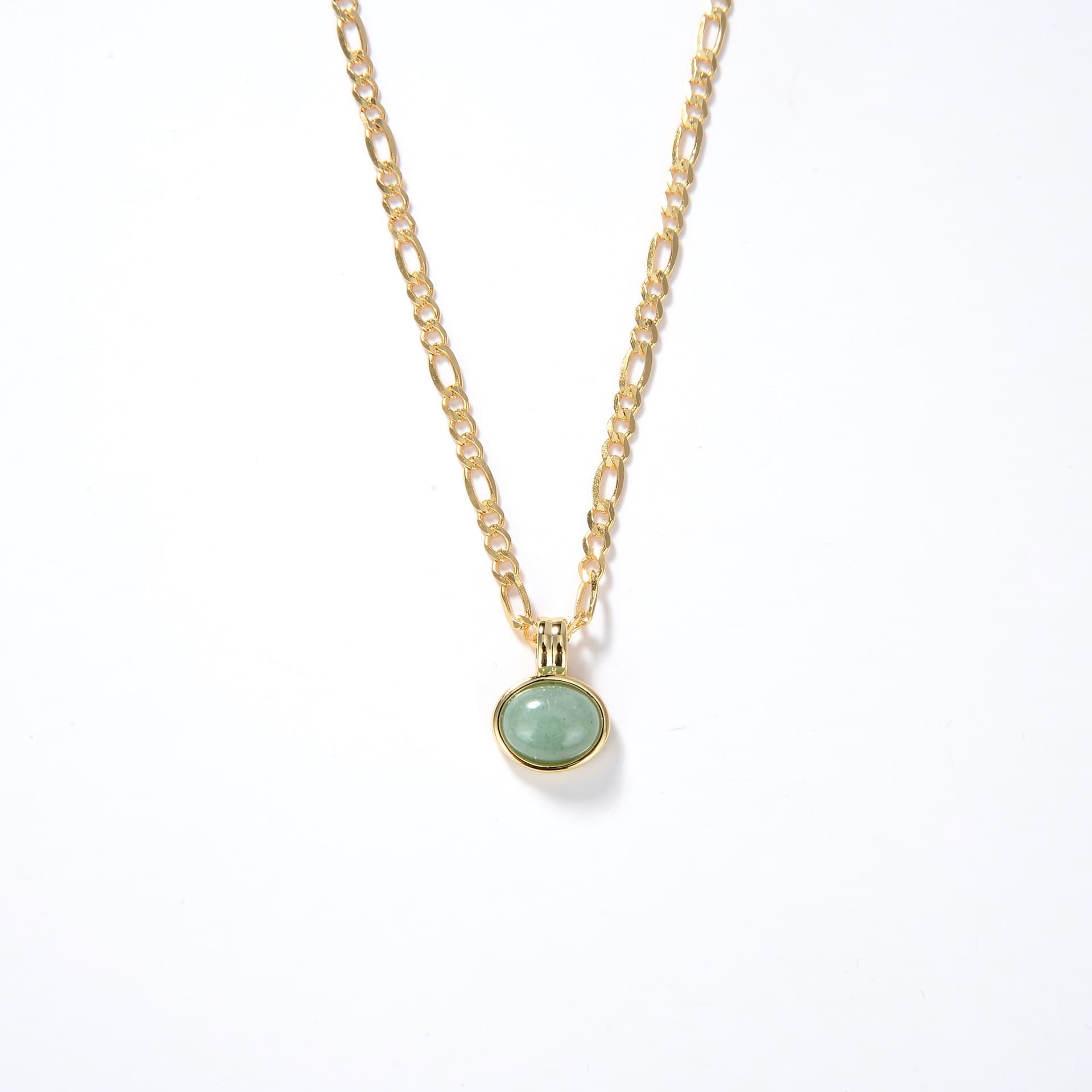 Simple And Natural Green Aventurine Necklace For Women
