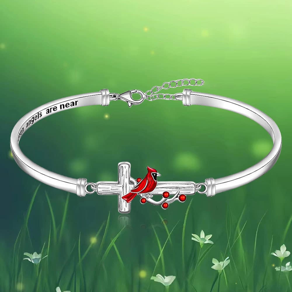 European And American Red Bird Bracelet