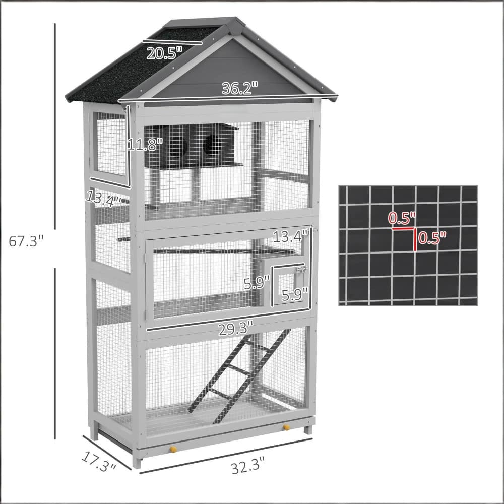 Bird Cage Starter Kit with Detachable Rolling Stand