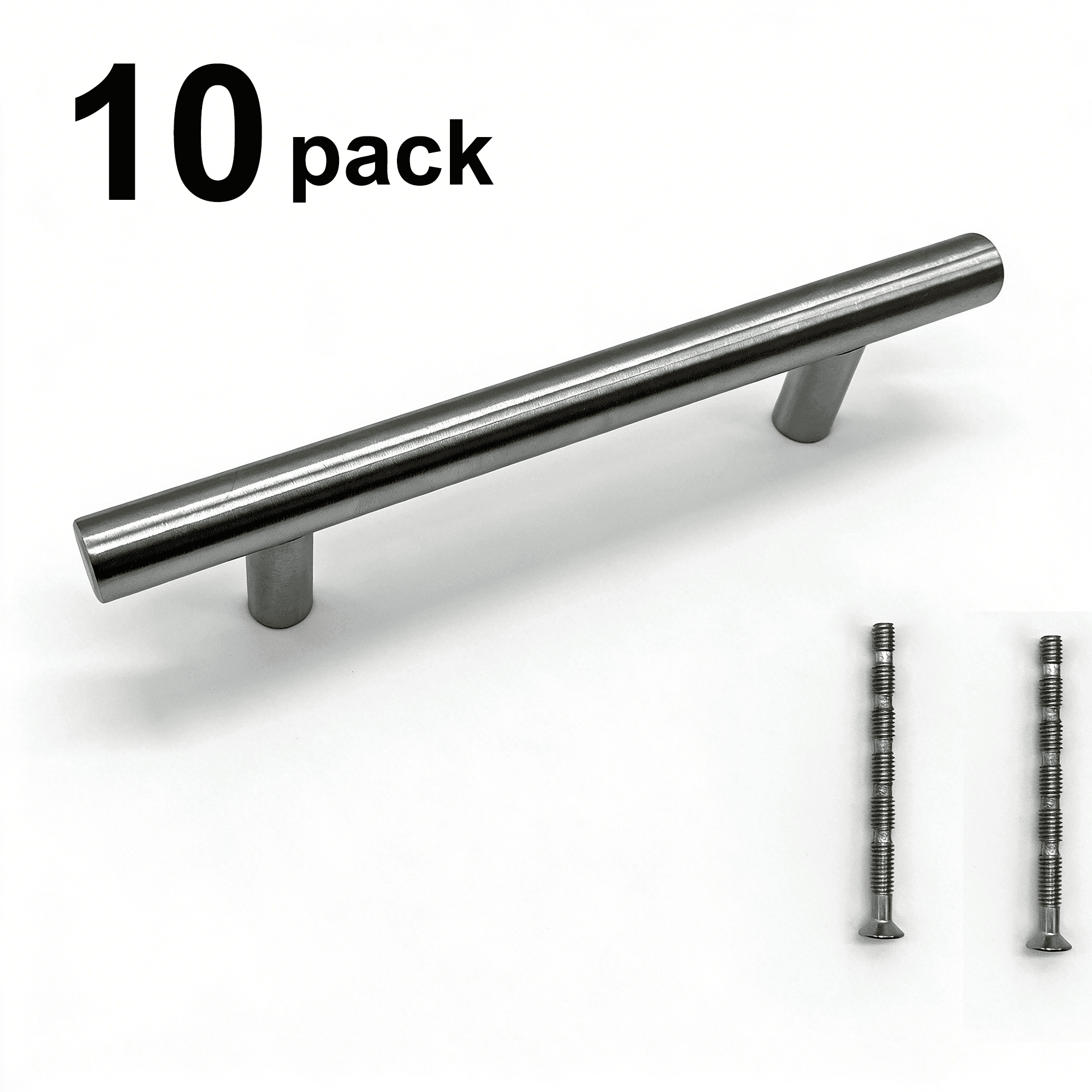 Stainless Steel Modern Cabinet Handles Drawer Pulls for Kitchen Cabinets, Dresser Drawer(10Pack)