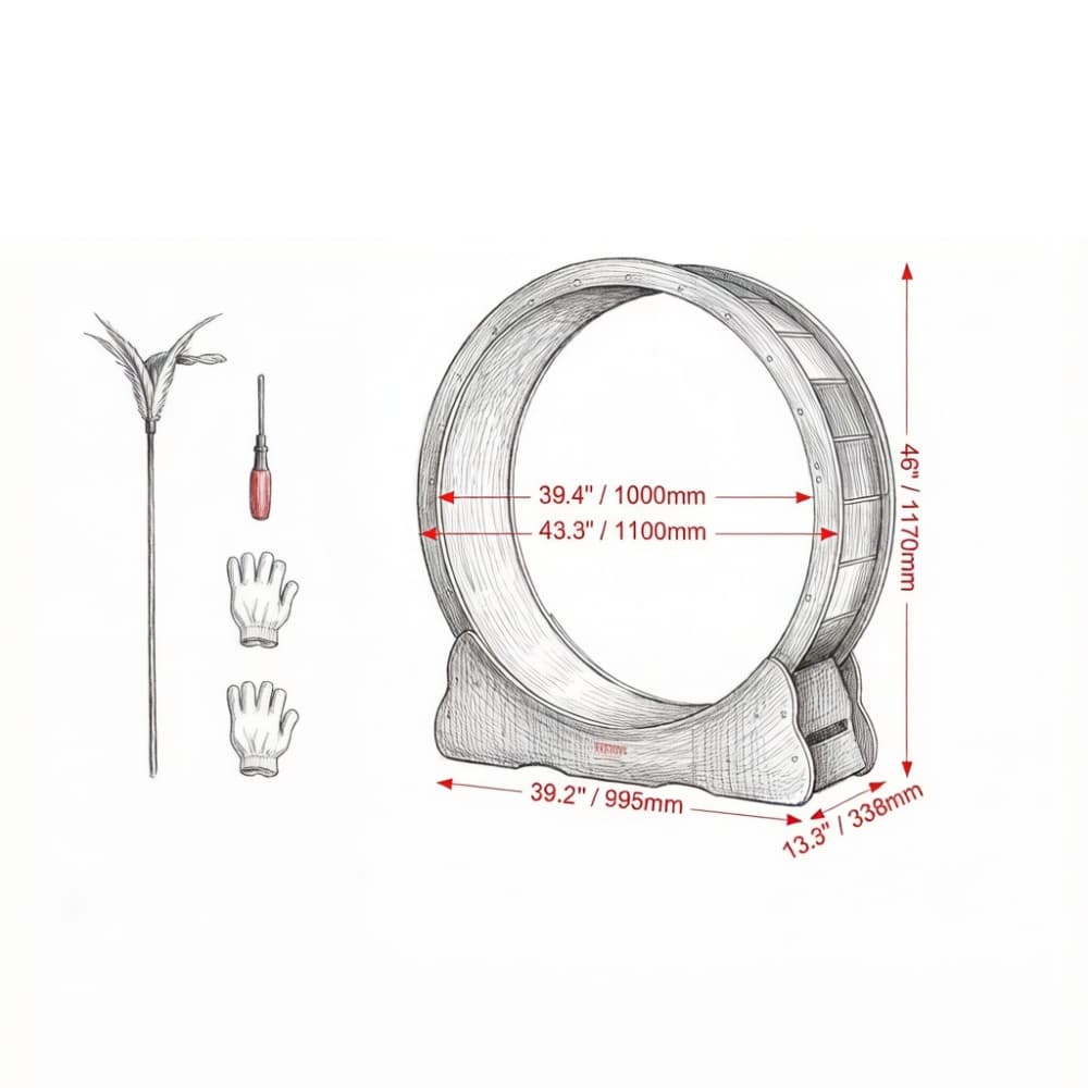 Wooden Cat Exercise Wheel