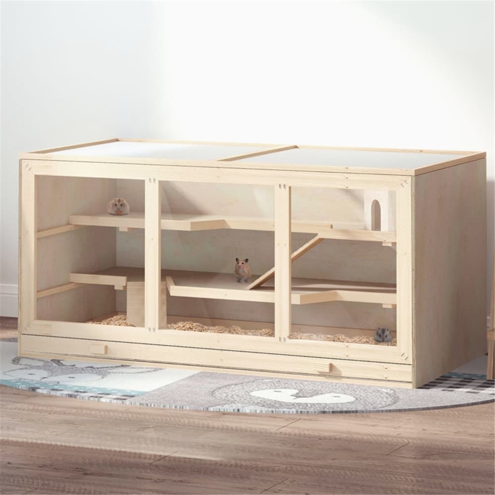 Wooden Hamster Cage ( Amazon Shipping)（Prohibited by WalMart）