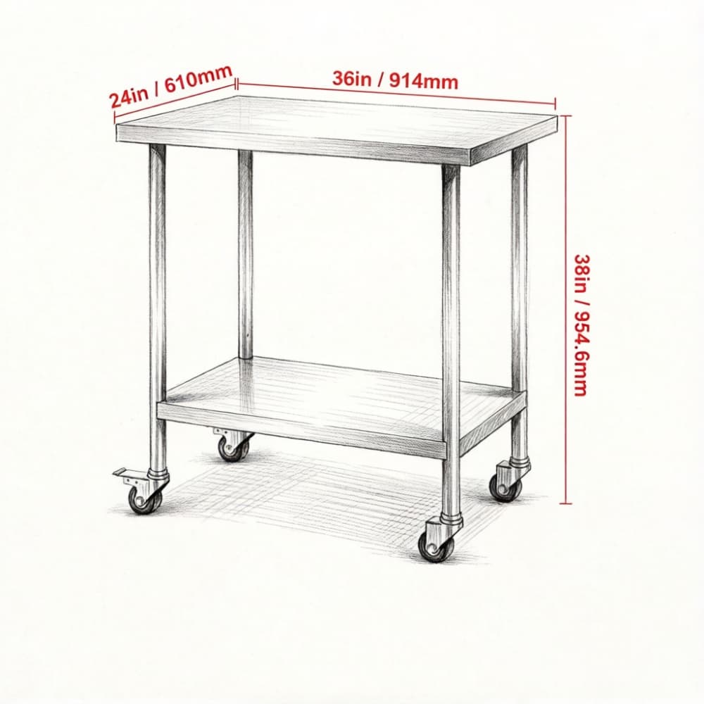 Stainless Steel Prep Table ﻿