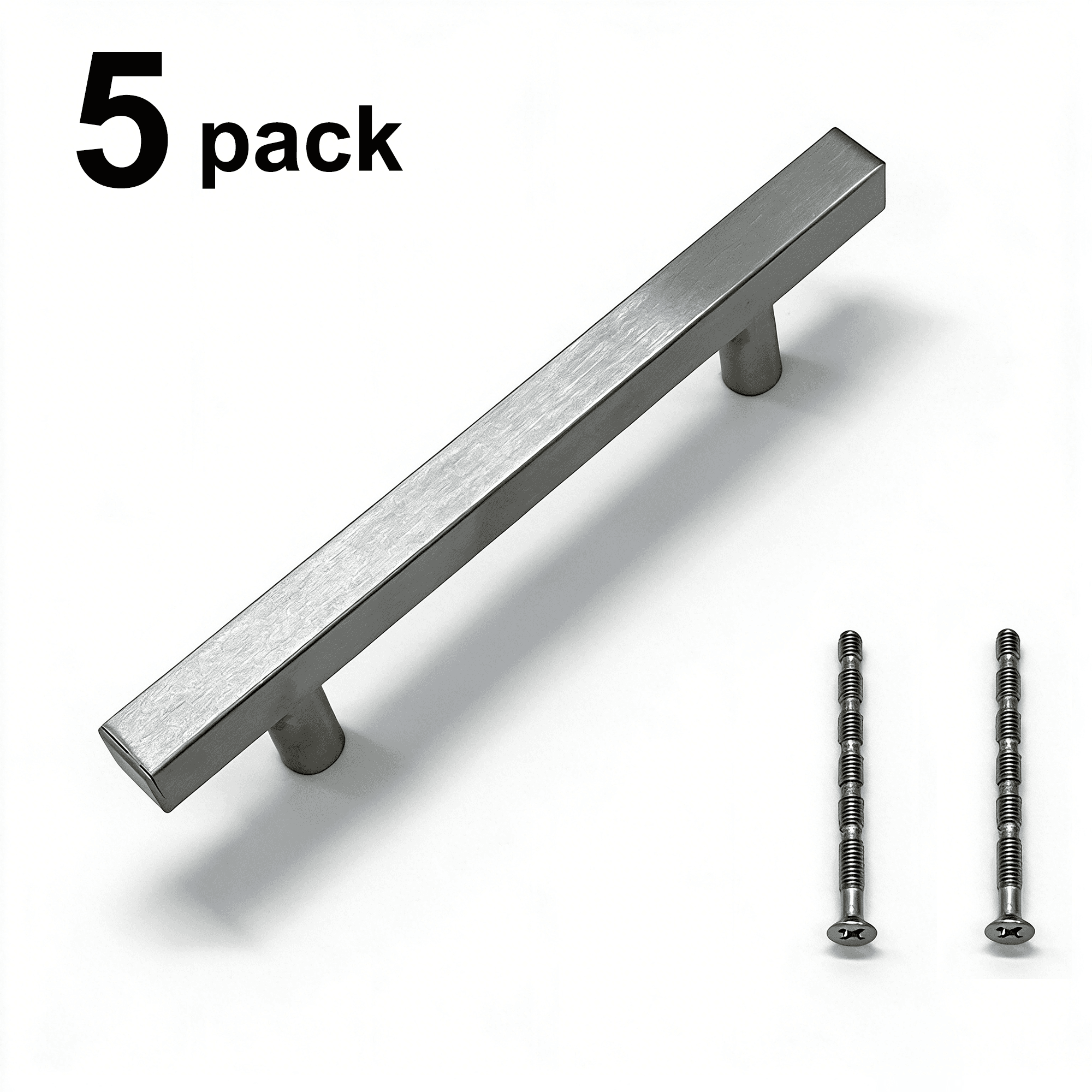 Stainless Steel Modern Cabinet Handles Drawer Pulls for Kitchen Cabinets, Dresser Drawer(5Pack)