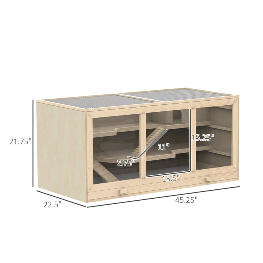 Wooden Hamster Cage ( Amazon Shipping)（Prohibited by WalMart）