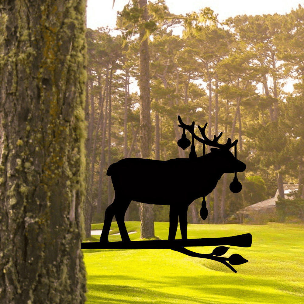 CIFbuy Whimsical iron Elk Sculpture for Garden and Patio Decor (TikTok, temu pick-up service)