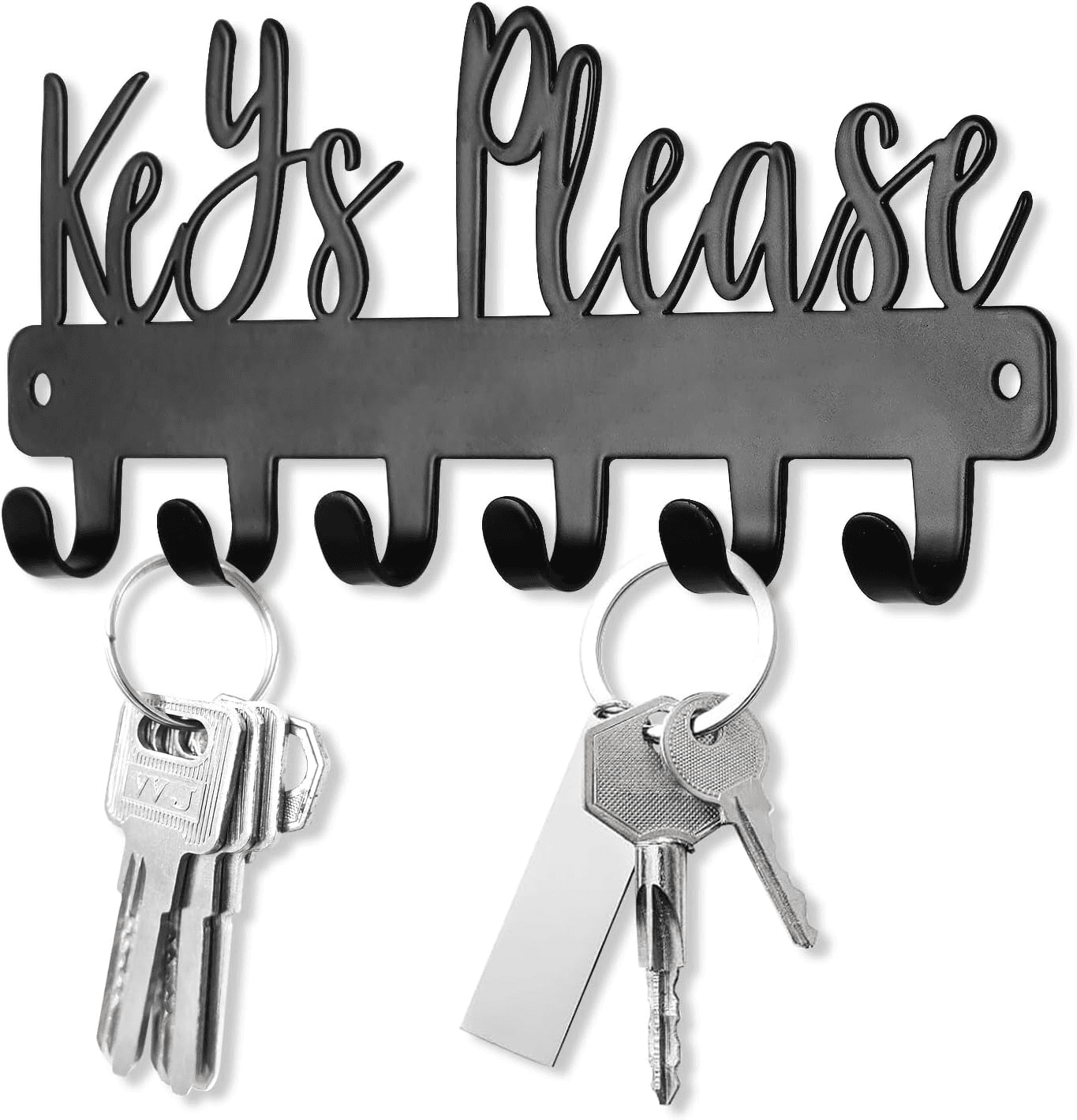 CIFbuy Sleek Single Hook Wall Key Holder Modern Black iron Key Organizer for Entryway Office Home (TikTok, temu pick-up service)